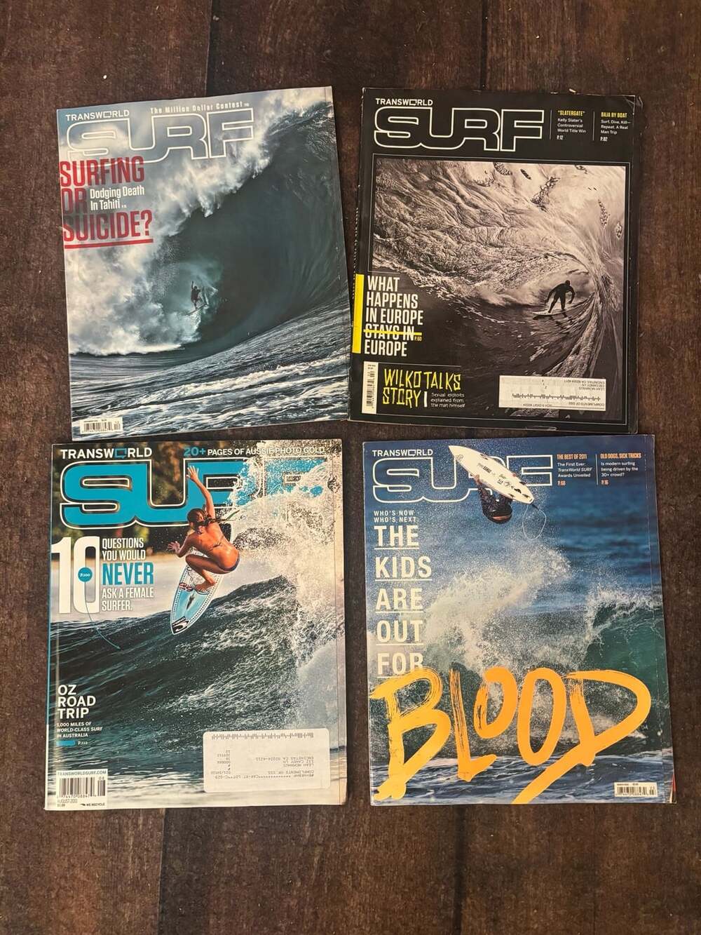Transworld Surf Magazine Lot Of 4 Issues 2011 2012 Surfing